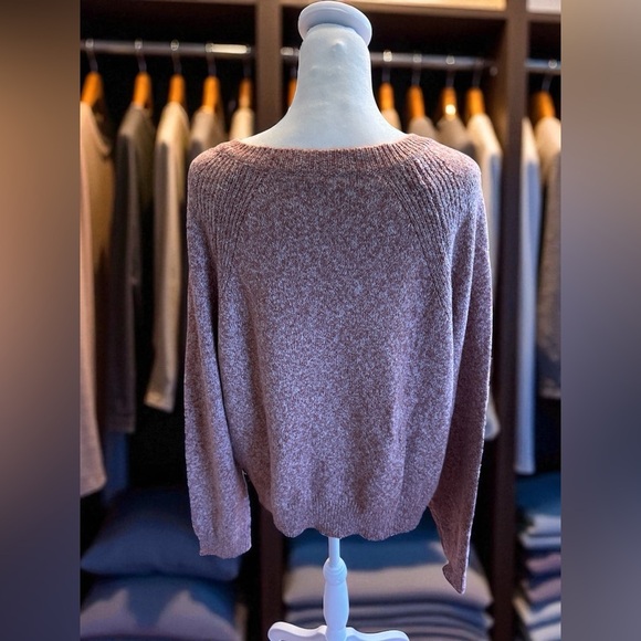 NWOT Womens Heather Pink Pullover Long Sleeve Sweater Button Design XL Polyester - Picture 11 of 15